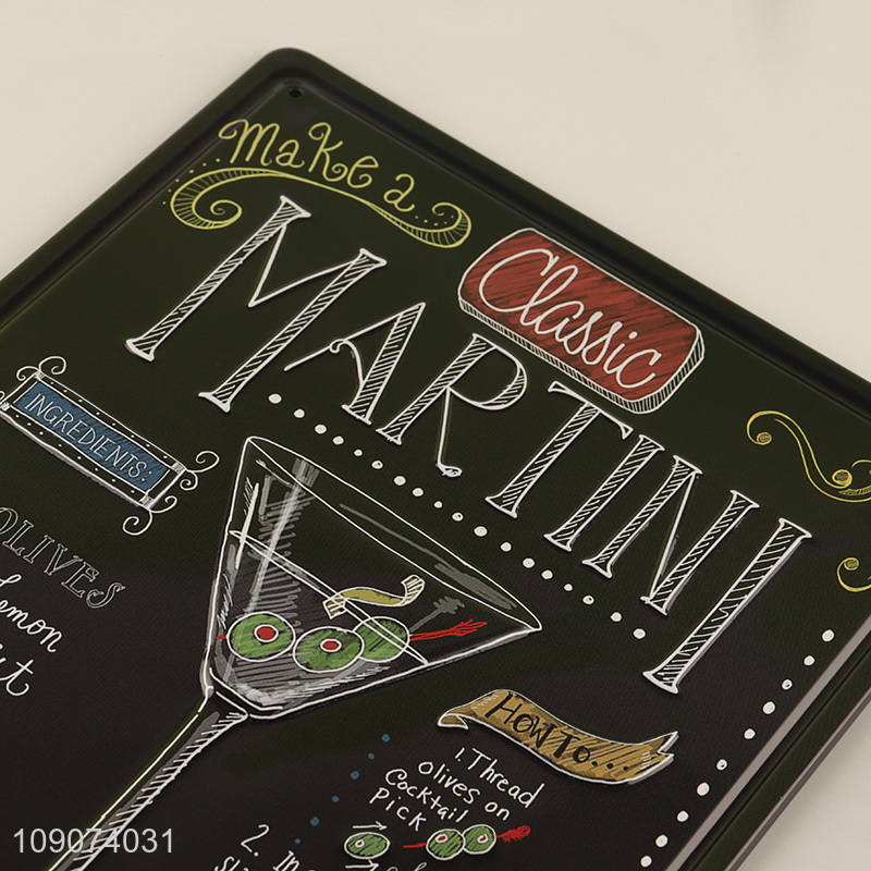 New products home decor coffee bar metal vintage decorative paintings