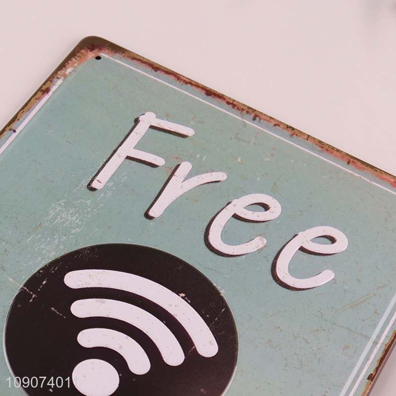 Good price restaurant free WiFi vintage metal signs for sale