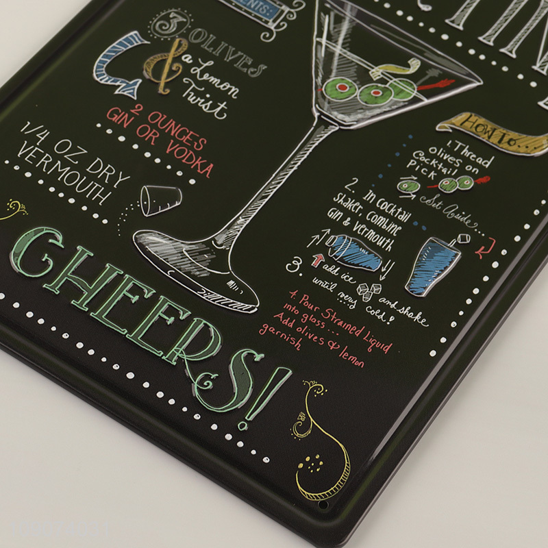 New products home decor coffee bar metal vintage decorative paintings