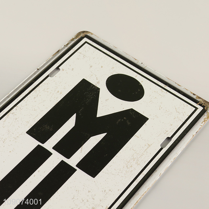 China supplier men toilet vintage metal signs door plate