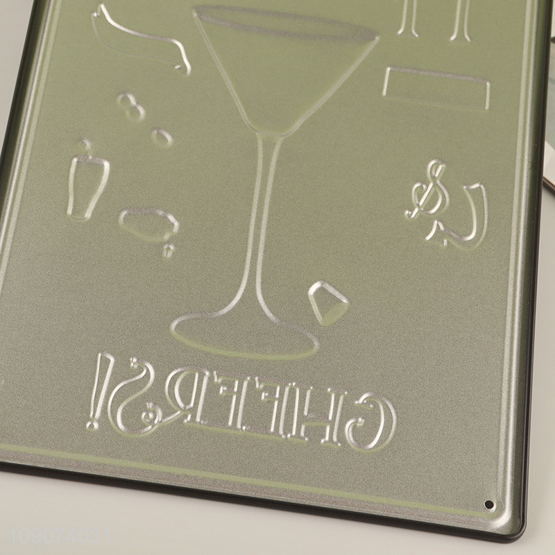 New products home decor coffee bar metal vintage decorative paintings