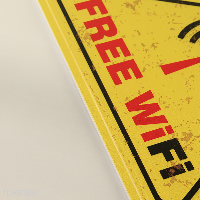 High quality triangle free WiFi vintage metal signs for sale