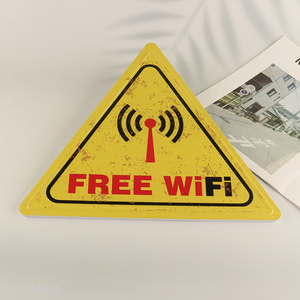High quality triangle free WiFi vintage metal signs for sale