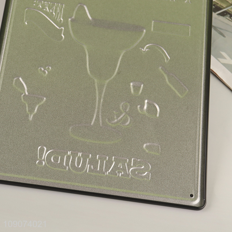 China wholesale coffee bar metal vintage decorative paintings