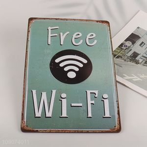 Good price restaurant free WiFi vintage metal signs for sale