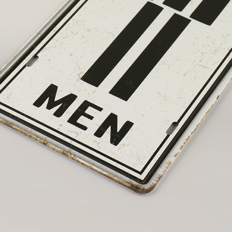 China supplier men toilet vintage metal signs door plate