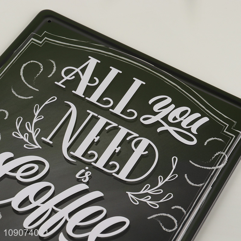 Top products coffee shop decoration metal vintage decorative paintings