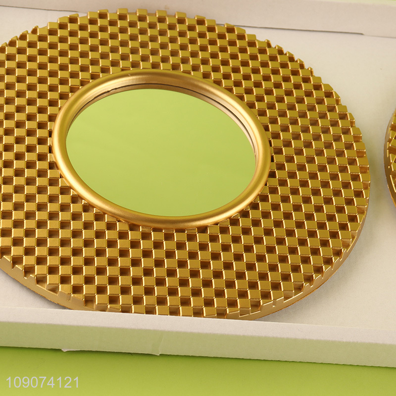 Best price 3pcs round wall decor wall clock set wholesale