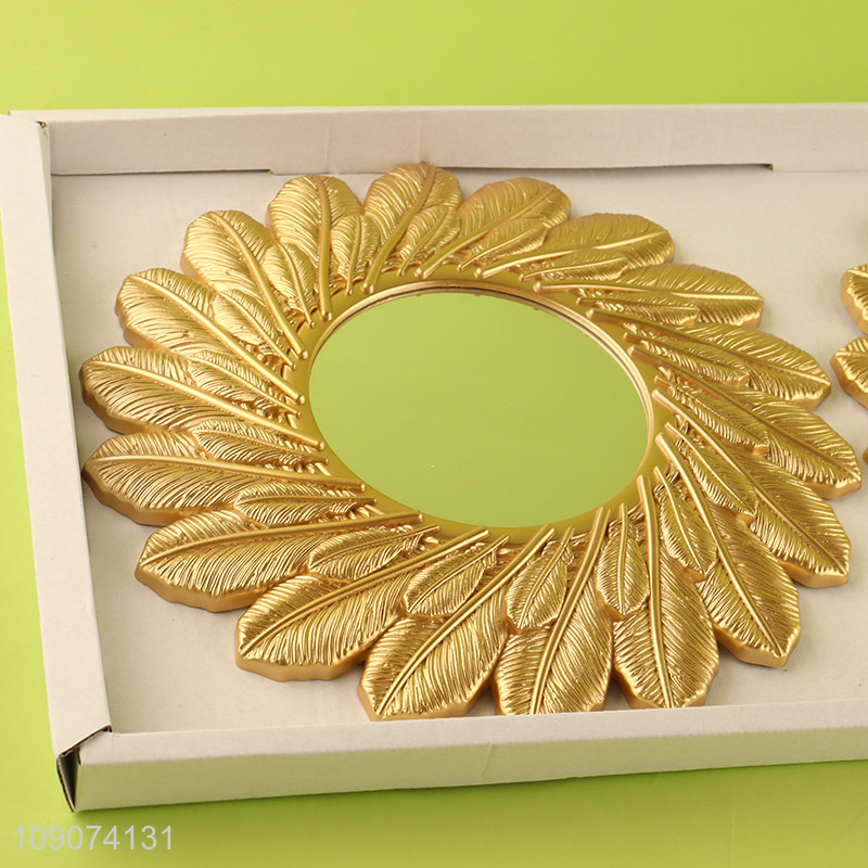 Yiwu market flower shape 3pcs wall mirror set for wall decor