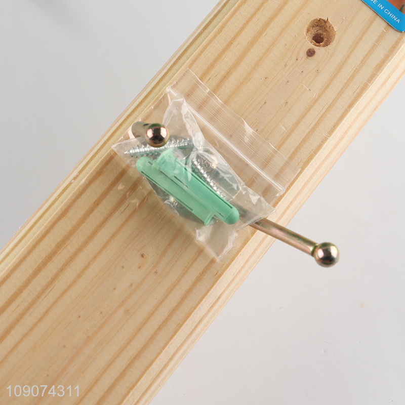 Yiwu market household heavy duty wooden hooks for bathroom kitchen