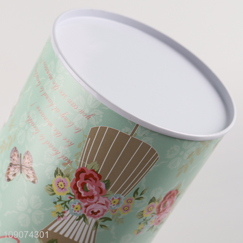 Popular products flower printed metal money box money bank