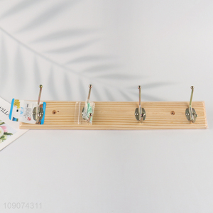 Yiwu market household heavy duty wooden hooks for bathroom kitchen