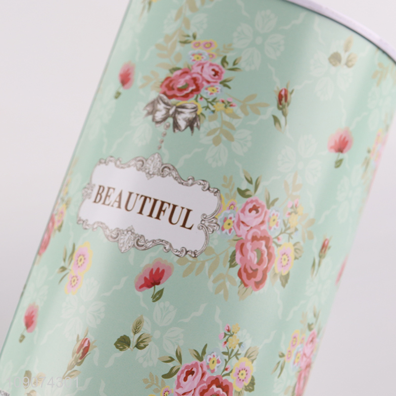 Popular products flower printed metal money box money bank