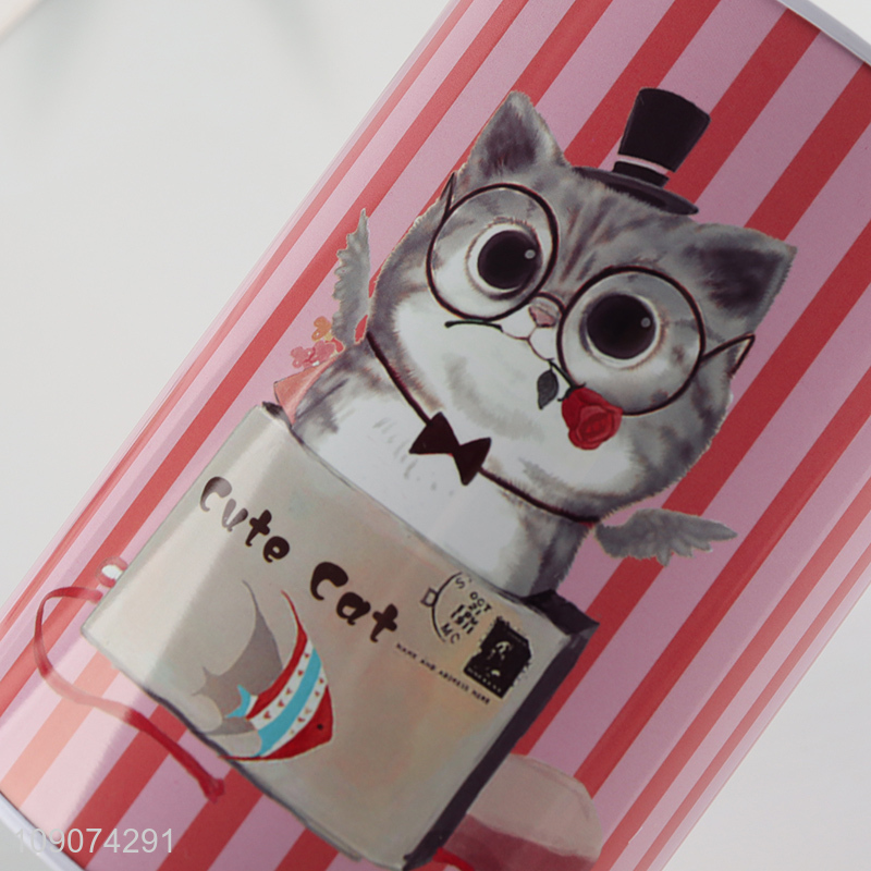 Online wholesale cat printed metal money box for children