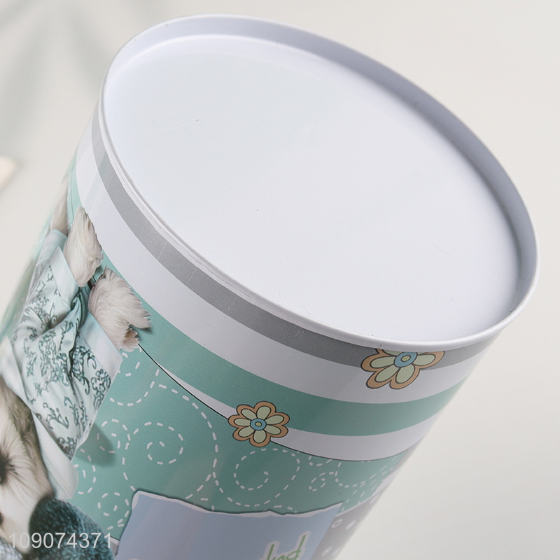 Good selling puppy printed tinplate money box coin bank