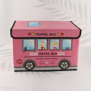 New style cartoon printed Non-woven storage box with lid and handle