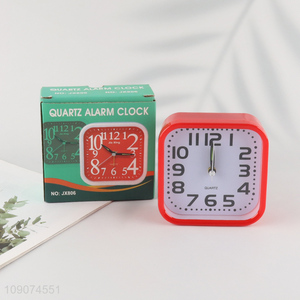Most popular square household table clock alarm clock for sale