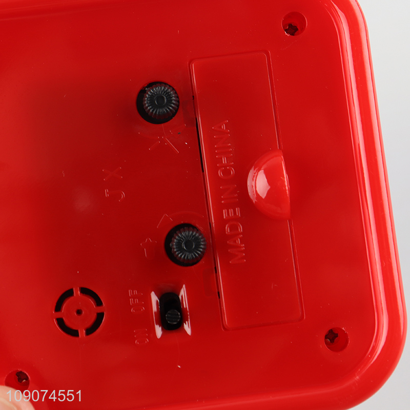 Most popular square household table clock alarm clock for sale