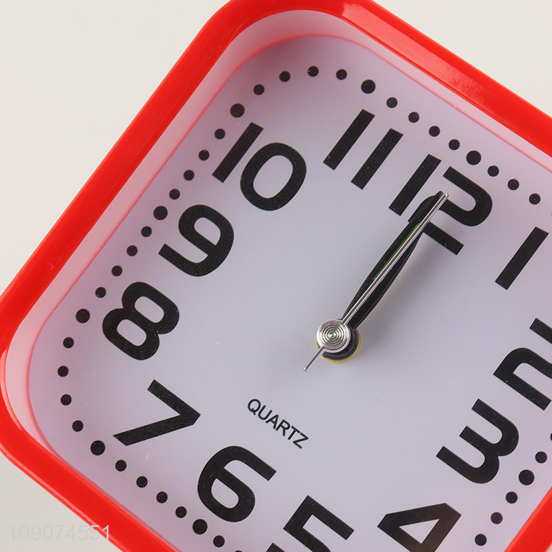Most popular square household table clock alarm clock for sale