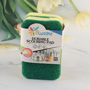 Top products 2pcs durable kitchen bowl washing cleaning sponge