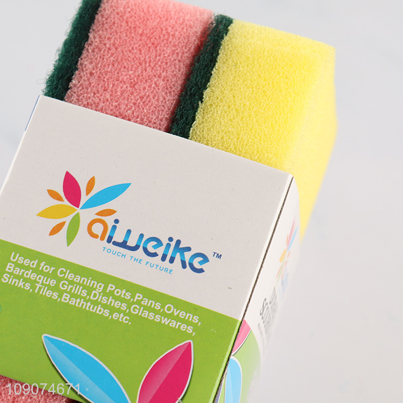 China supplier 2pcs kitchen dish washing cleaning sponge set