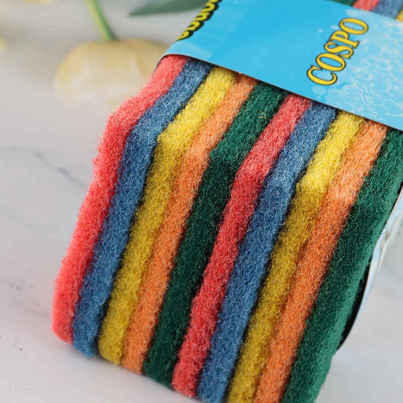 China factory 10pcs multicolor scouring pad set for dish washing