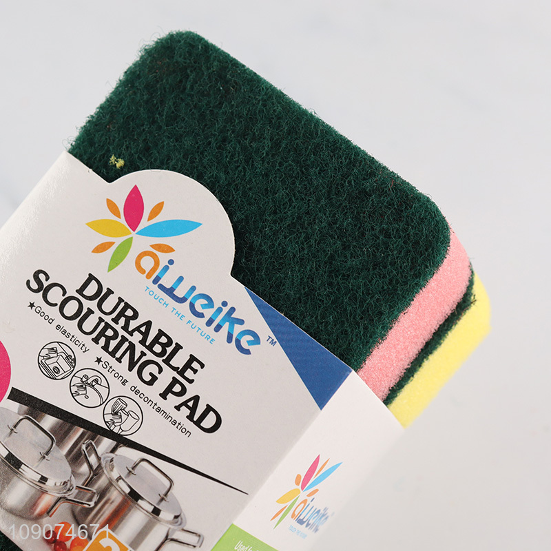 China supplier 2pcs kitchen dish washing cleaning sponge set