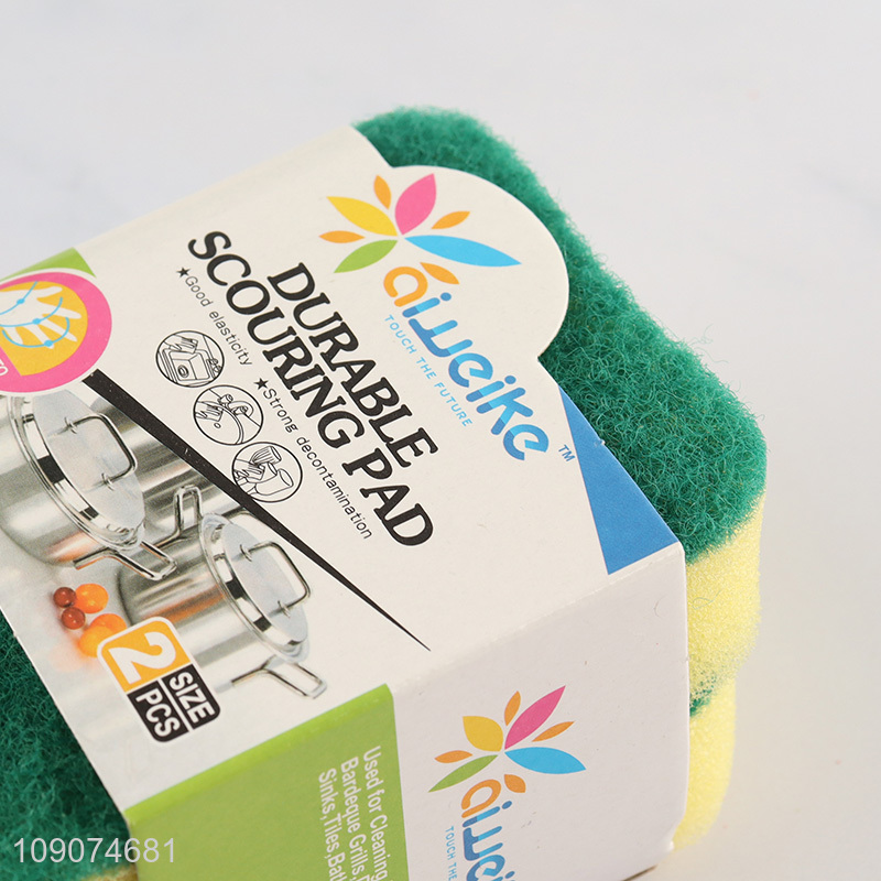 Top products 2pcs durable kitchen bowl washing cleaning sponge