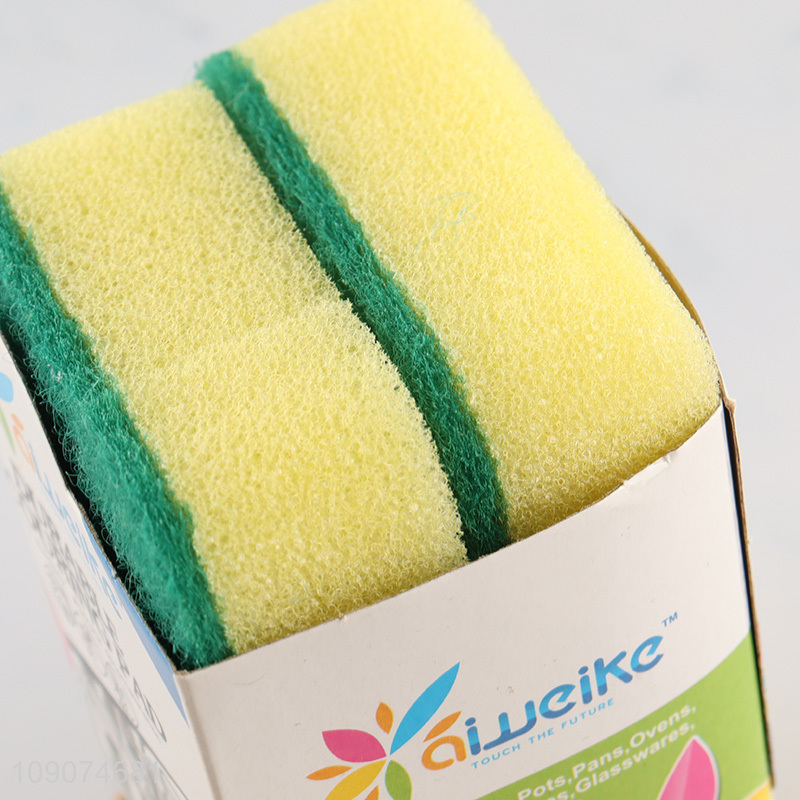 Top products 2pcs durable kitchen bowl washing cleaning sponge