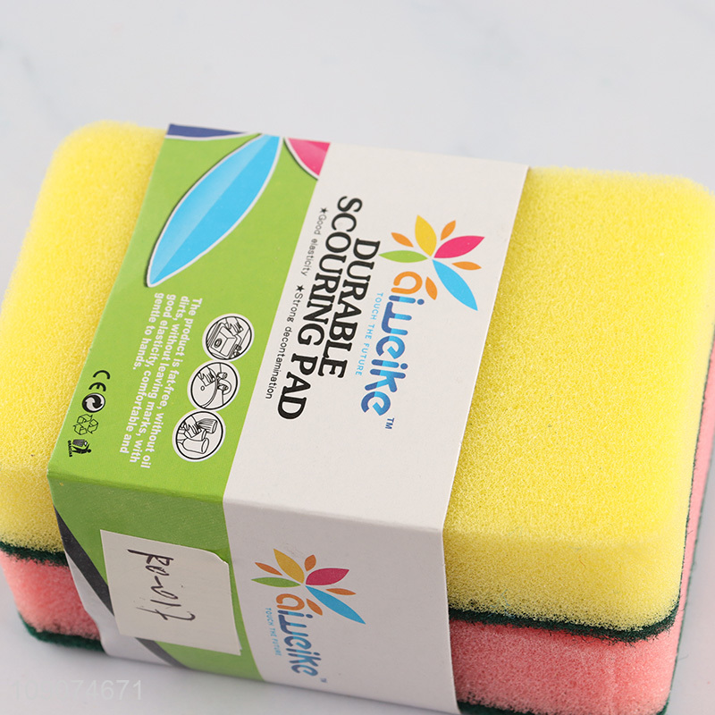 China supplier 2pcs kitchen dish washing cleaning sponge set