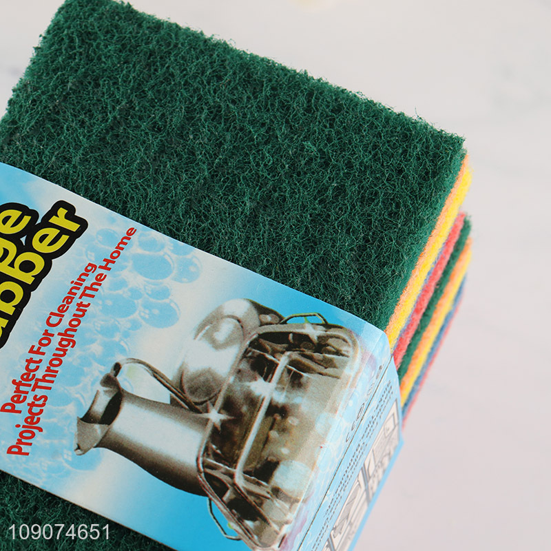 China factory 10pcs multicolor scouring pad set for dish washing