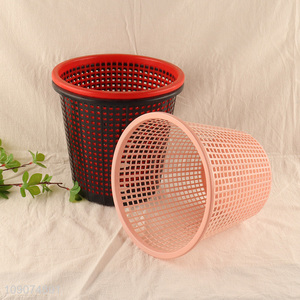 Factory direct sale multicolor plastic hollow waste bin for home office