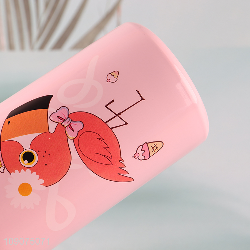 Top selling 550ml pink kids insulated vacuum cup with sleeve