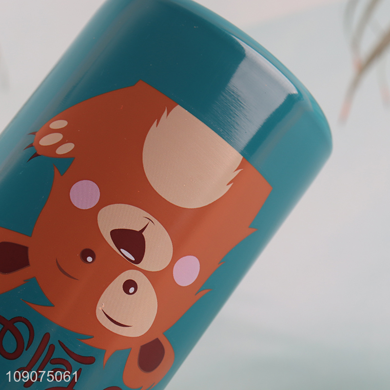 Good quality cartoon 550ml children insulated vacuum cup with sleeve