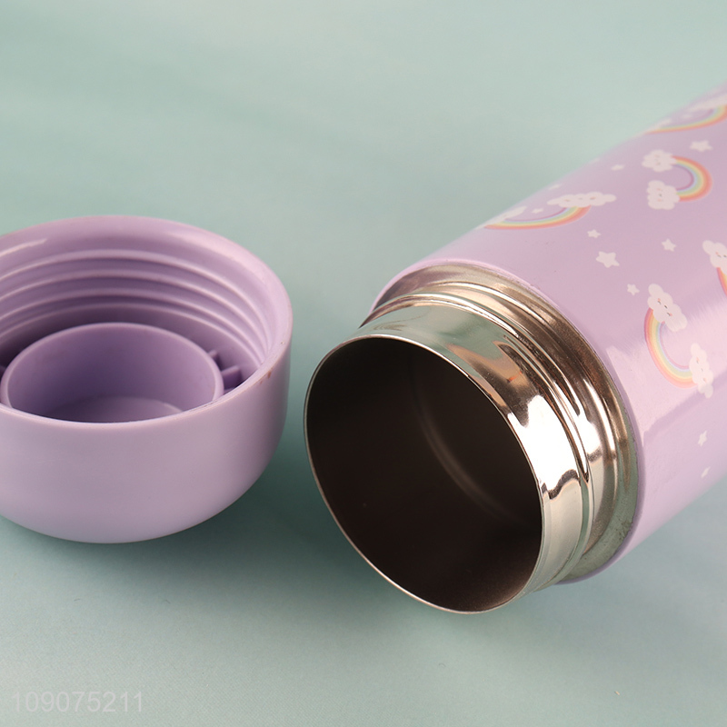 High quality Rainbow pattern 240ml stainless steel insulated vacuum cup