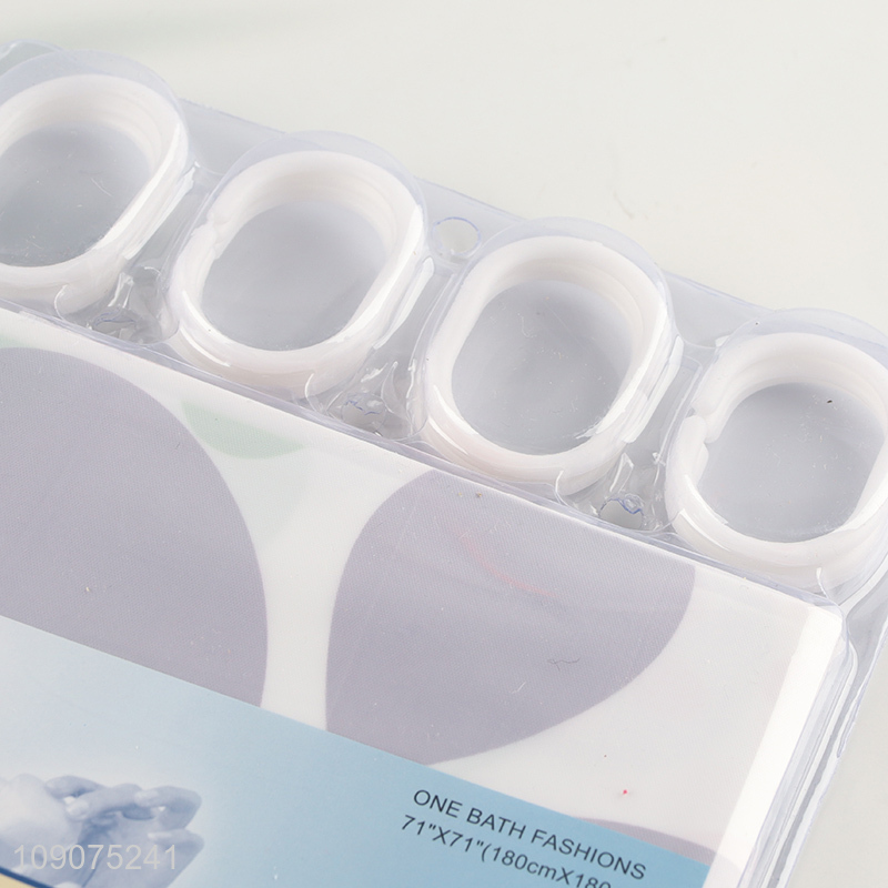 Top selling waterproof bathroom accessories PEVA shower curtain wholesale