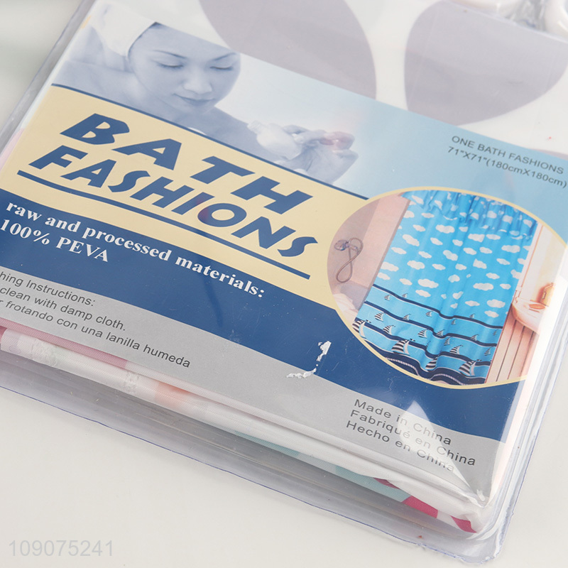 Top selling waterproof bathroom accessories PEVA shower curtain wholesale