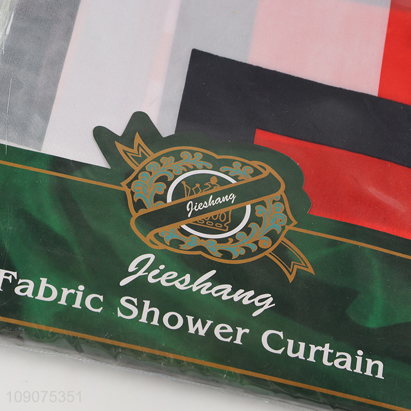 Good selling polyester waterproof bathroom accessories fabric shower curtain