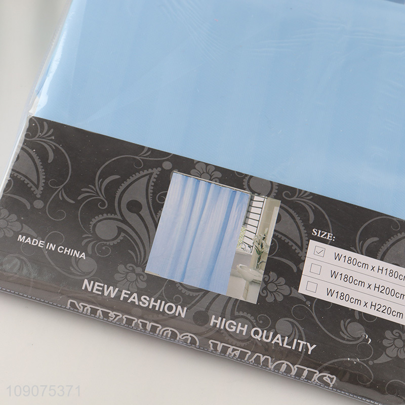 Hot products waterproof 180*180cm polyester shower curtain with hooks