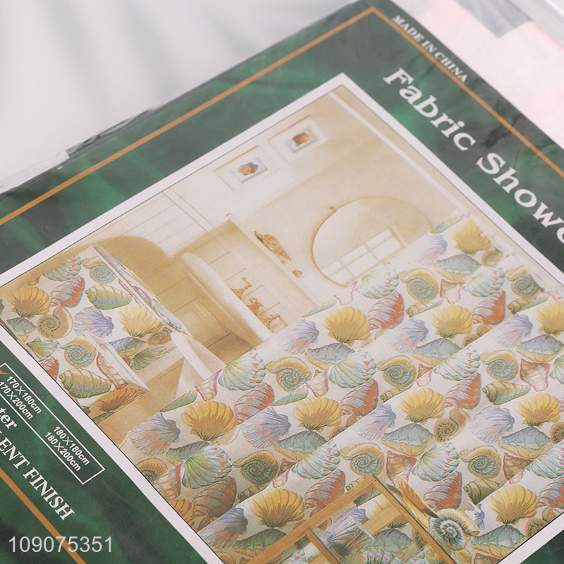 Good selling polyester waterproof bathroom accessories fabric shower curtain