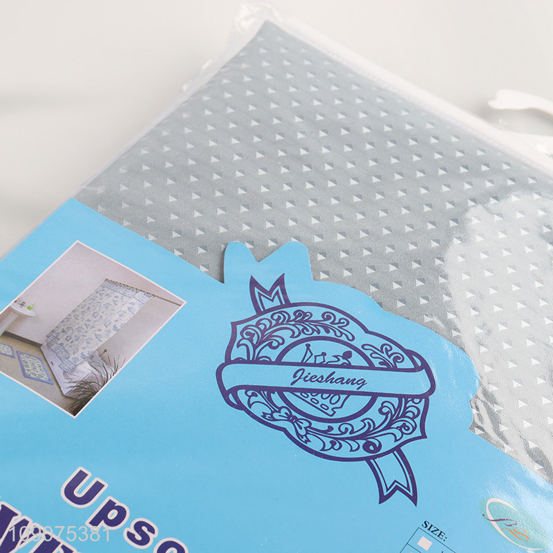 Factory price home hotel bathroom accessories polyester shower curtain with hooks