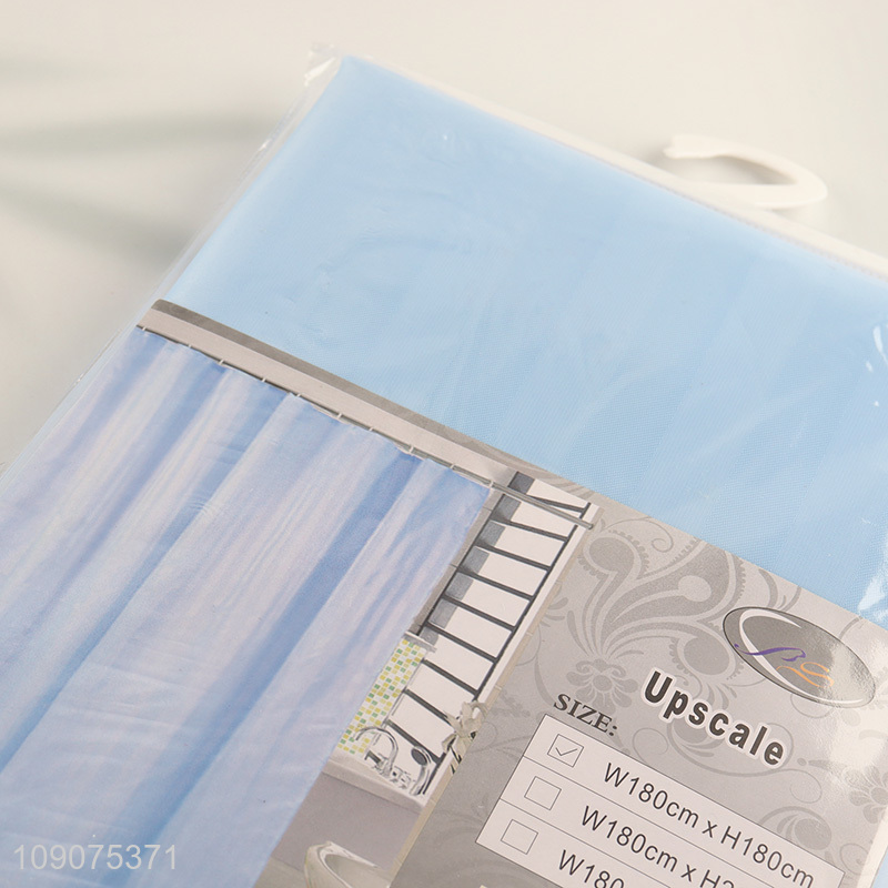 Hot products waterproof 180*180cm polyester shower curtain with hooks