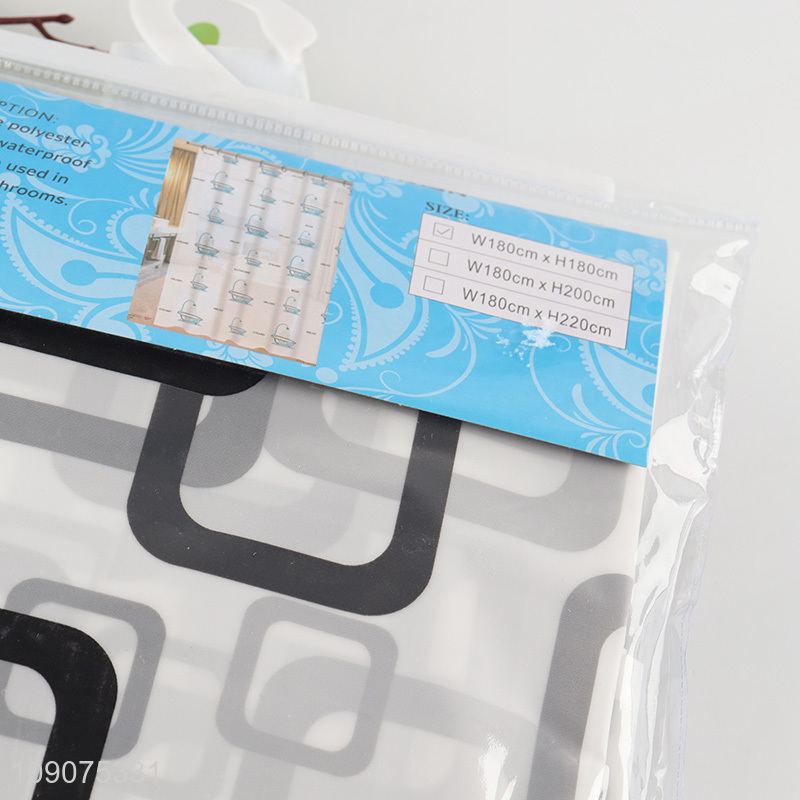 China supplier PEVA waterproof bathroom accessories shower curtain for sale