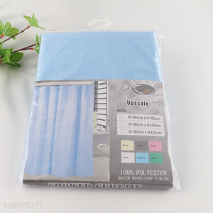 Hot products waterproof 180*180cm polyester shower curtain with hooks