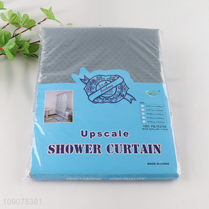 Factory price home hotel bathroom accessories polyester shower curtain with hooks