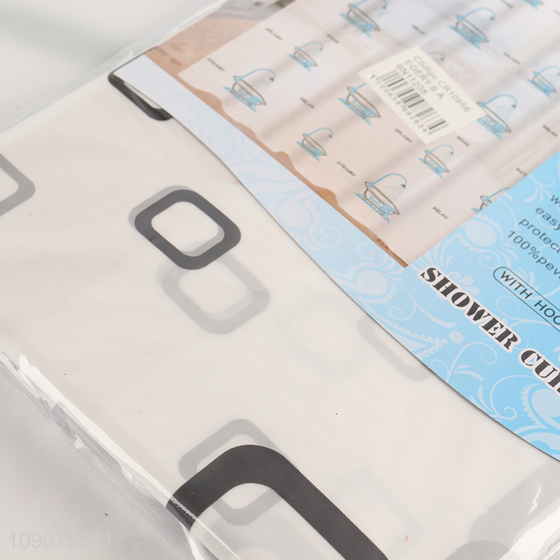 China supplier PEVA waterproof bathroom accessories shower curtain for sale