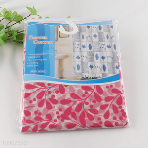 Latest products waterproof home hotel eva shower curtain with hooks
