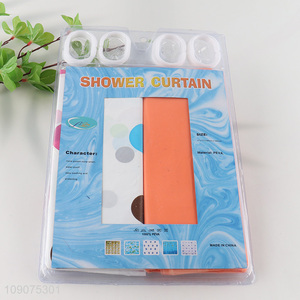 Top products waterproof bathroom accessories shower curtain with hooks