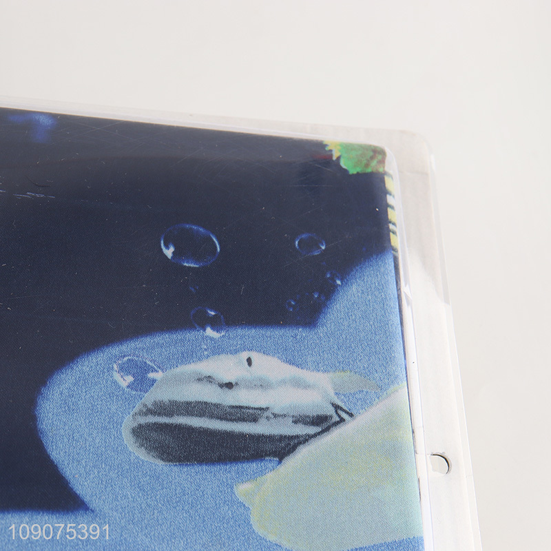 Top sale bathroom accessories waterproof fabric shower curtain with 12 fabric couered rings