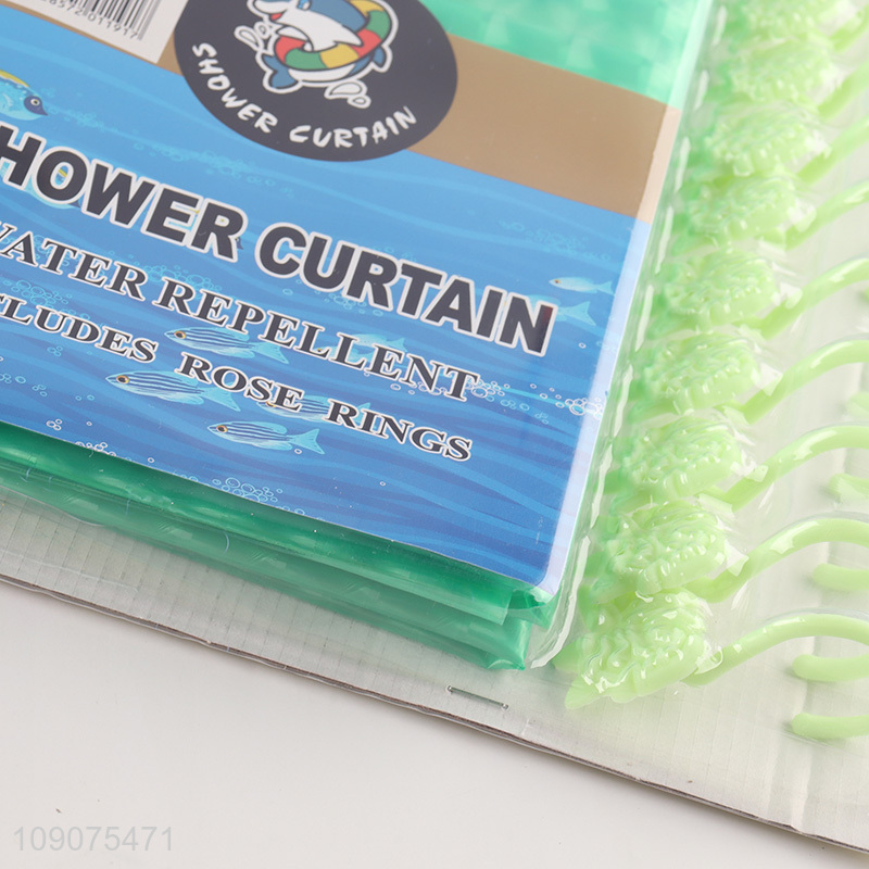 Most popular waterproof home hotel shower curtain with hooks